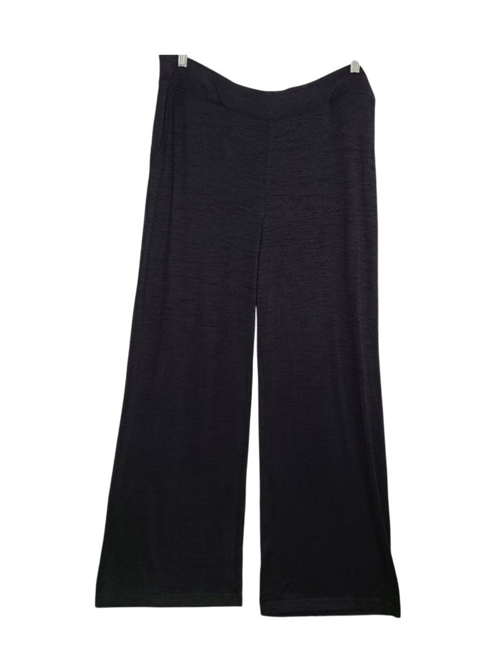 Chico's Zenergy Black Wide Leg Knit Lounge Pants Size 3 / US 16-18